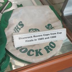 Caps from the cup finals of 1985-86