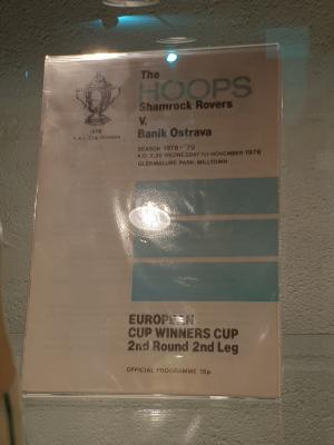 Programme, Shamrock Rovers v Banik Ostrava, Cup Winners' Cup, 1 November 1978