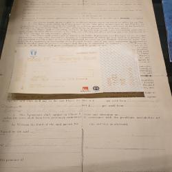 Match ticket, Malmo FF v Shamrock Rovers, with player contract agreement