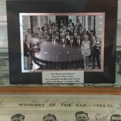 Team photograph, Shamrock Rovers four in a row, with the Lord Mayor, 1986