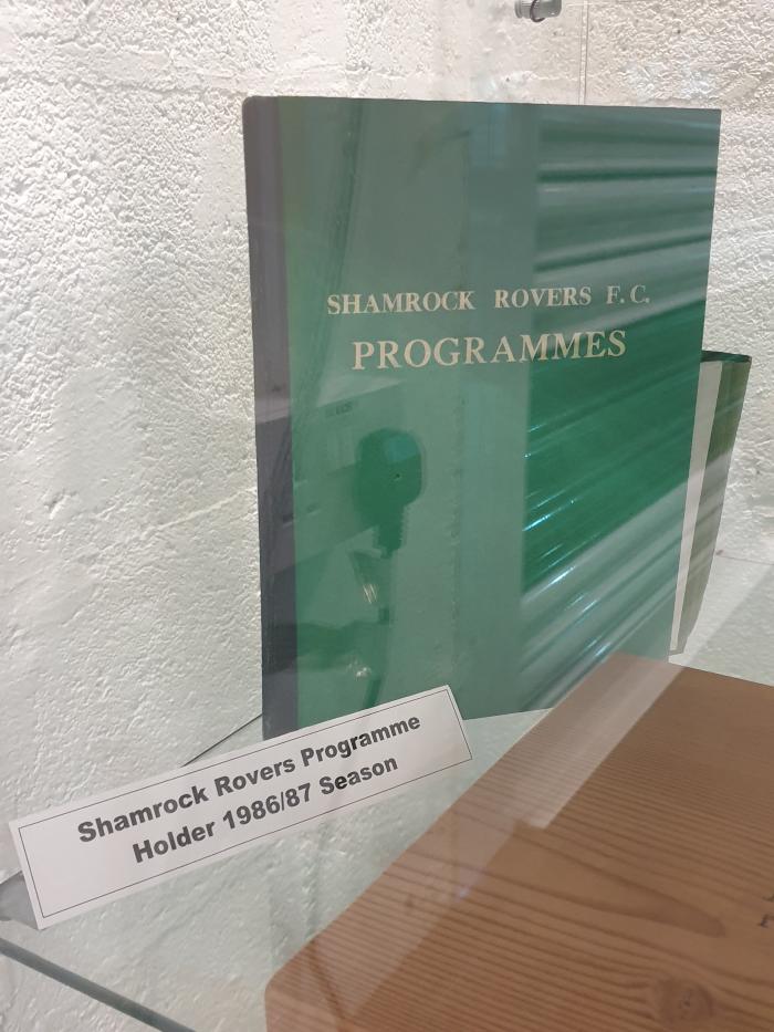 Programme booklet holder, 1986-87
