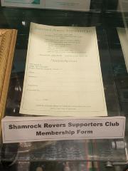 Shamrock Rovers Supporters Club membership form, 1980s