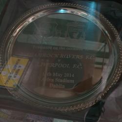 Silver dish, Shamrock Rovers v Liverpool, Aviva Stadium, 14 May 2014