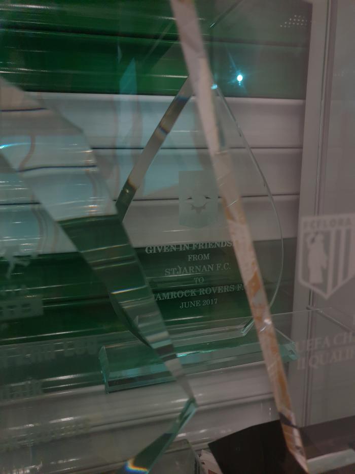 Glass trophy, Stjarnan v Shamrock Rovers, June 2017