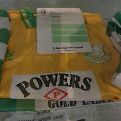 Programme, Shamrock Rovers v Limerick, FAI Cup sixth round, 11 March 1979, with match worn Peter Eccles jersey