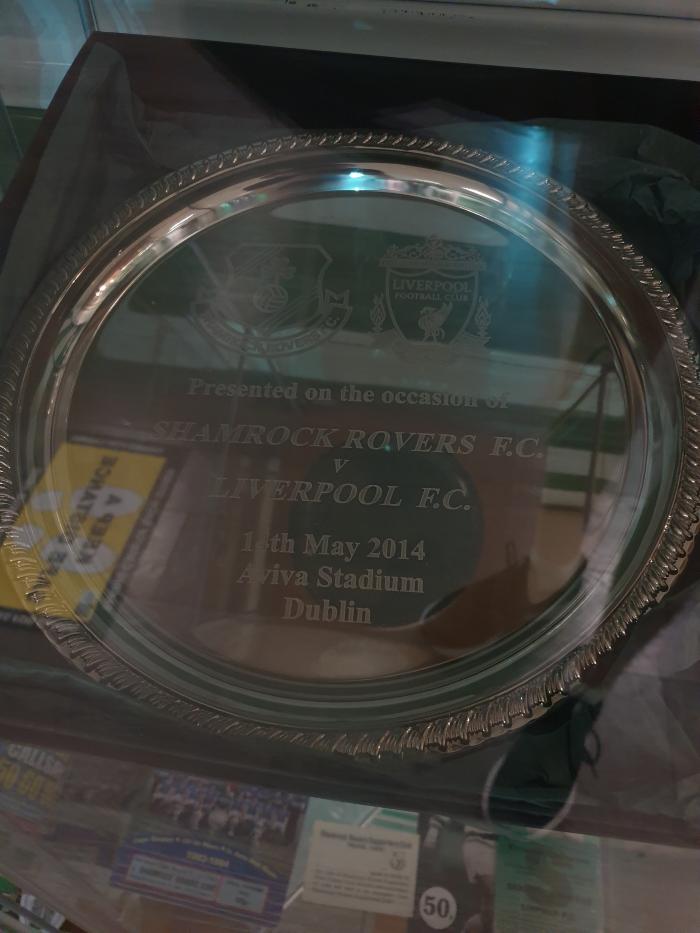 Silver dish, Shamrock Rovers v Liverpool, Aviva Stadium, 14 May 2014