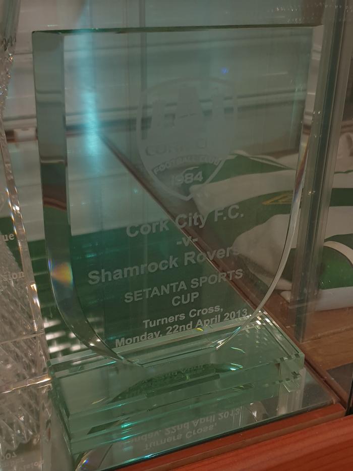 Glass trophy, Cork City v Shamrock Rovers, Setanta Sports Cup, Turner's Cross, 22 April