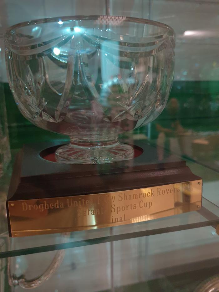 Glass trophy, Drogheda United v Shamrock Rovers, Setanta Cup final, 2013