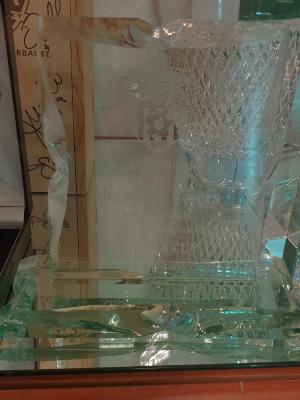 Glass trophy presented in friendship, Shamrock Rovers v Derry City, Setanta Cup