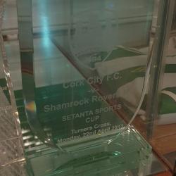 Glass trophy, Cork City v Shamrock Rovers, Setanta Sports Cup, Turner's Cross, 22 April