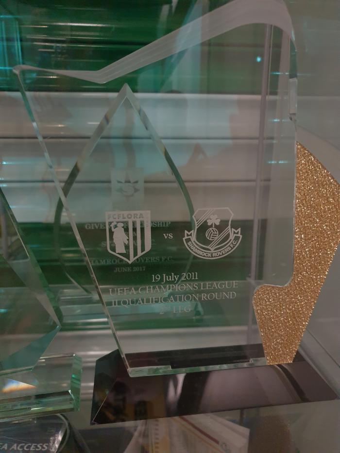 Glass trophy, Flora Tallinn v Shamrock Rovers, Champions League second qualifying round second leg, 19 July 2011