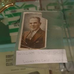Cigarette card, William "Sacky" Glenn