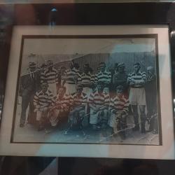 Framed team photograph, Shamrock Rovers with officials, early twentieth century