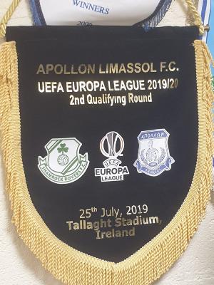 Pennant, Apollon Limassol v Shamrock Rovers, Europa League 2019/20 second qualifying round, 25 July 2019