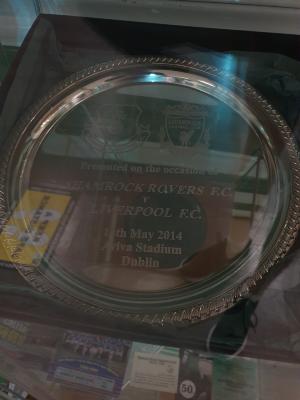 Silver dish, Shamrock Rovers v Liverpool, Aviva Stadium, 14 May 2014