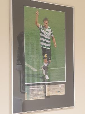 Photograph of Alessandro Del Piero with Juventus v Shamrock Rovers match ticket, Modena 2010