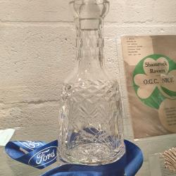 RDS glass bottle and medal, 1990