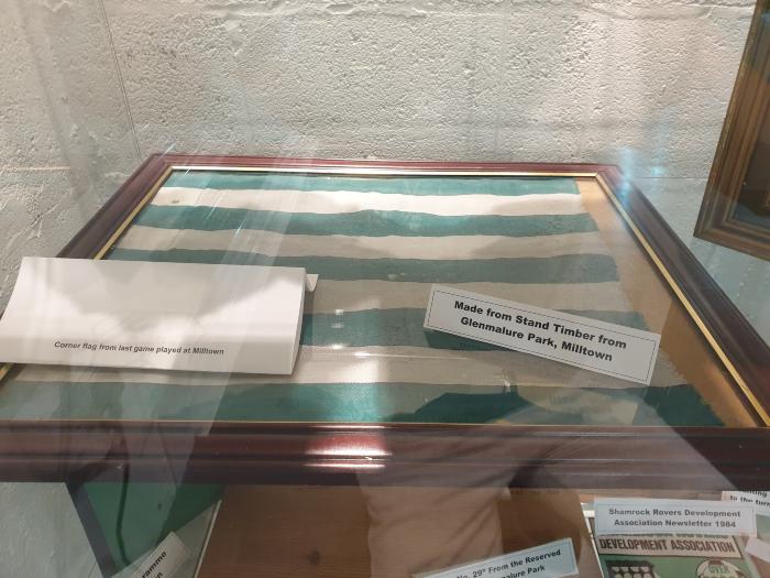 Corner flag from the last game played at Milltown