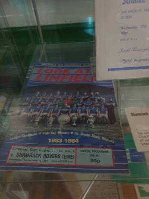 Programme, Linfield v Shamrock Rovers, European Cup first round, 19 September 1984