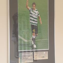 Photograph of Alessandro Del Piero with Juventus v Shamrock Rovers match ticket, Modena 2010