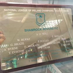 Plaque, National League of Ireland champions team sheet