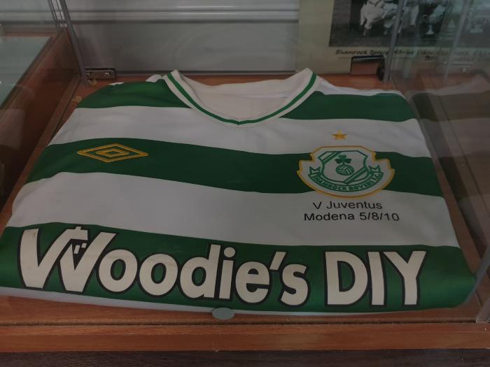 Jersey, Shamrock Rovers, embroidered "v Juventus, Modena 5/8/10"