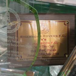 Plaque, Shamrock Rovers v Altay Spor Kulubu, Intertoto Cup, Tolka Park, 28 June 1998