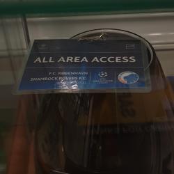 All-area access pass, FC København v Shamrock Rovers
