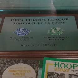 Plaque, RoPS v Shamrock Rovers, Europa League first qualifying round, Rovaniemi, 7 July 2016