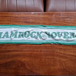 Shamrock Rovers supporter scarf with "Let's Make It 25" badge
