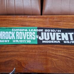 Shamrock Rovers v Juventus half-and-half scarf, Europa League 2010/11