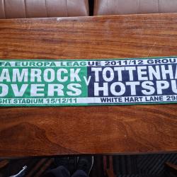 Shamrock Rovers v Tottenham Hotspur half-and-half scarf, Europa League 2011/12