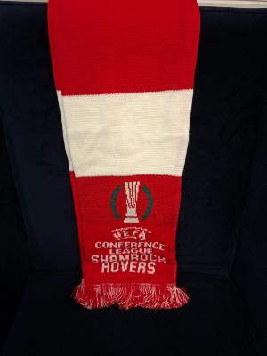 UEFA Conference League scarf, Larne v Shamrock Rovers 2024/25