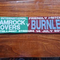 Shamrock Rovers v Burnley half-and-half scarf, 14 July 2017