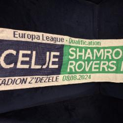 NK Celje v Shamrock Rovers half-and-half scarf, 8 August 2024