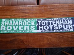 Shamrock Rovers v Tottenham Hotspur half-and-half scarf, Europa League 2011/12